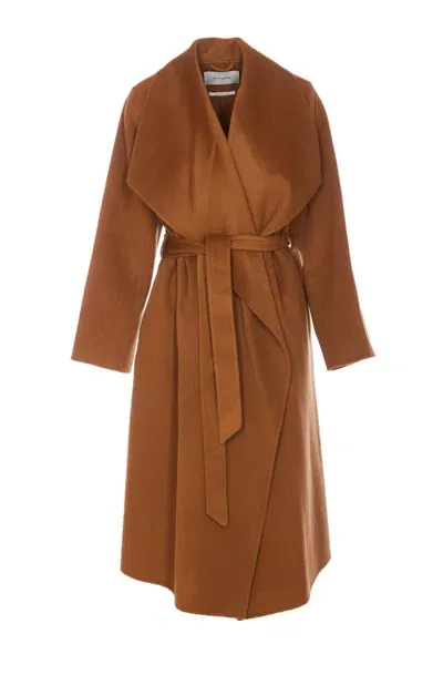 Ivy & Oak Carrie Rose Coat In Brown