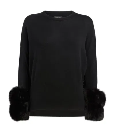 Izaak Azanei Black Fox Cuff Sweater