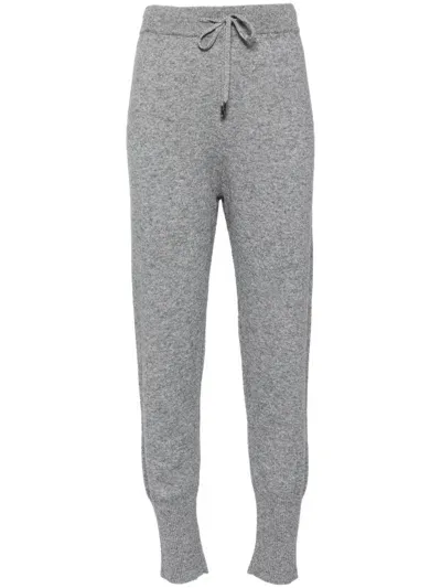 Izaak Azanei Drawstring Tapered Trousers In Grey