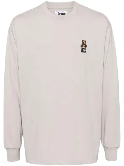 Izzue Appliqué Logo T-shirt In Neutrals