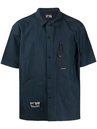 Izzue Chest Zip-pocket Shirt In Blue