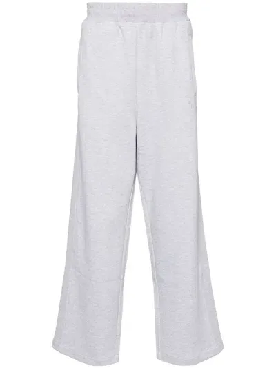 Izzue Embroidered Logo Pants In Grey