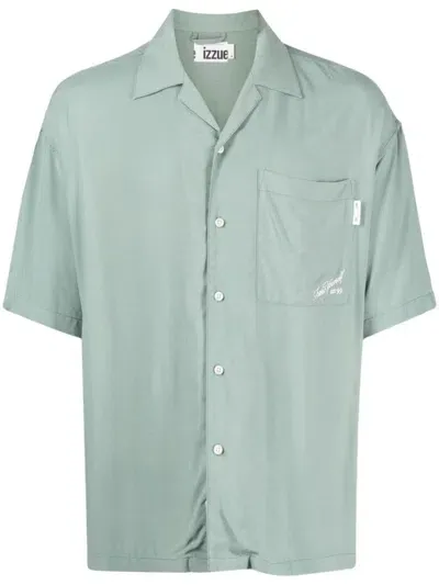 Izzue Embroidered-logo Short-sleeve Shirt In Green