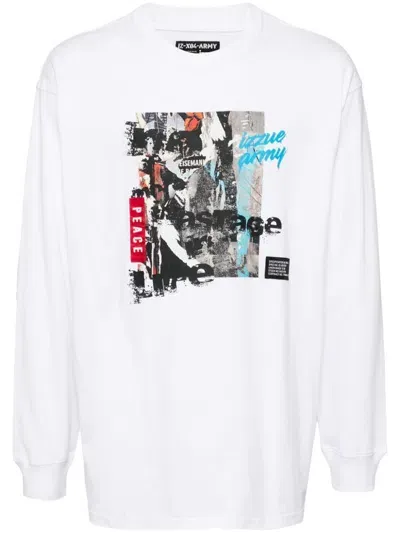 Izzue Graphic Print T-shirt In White