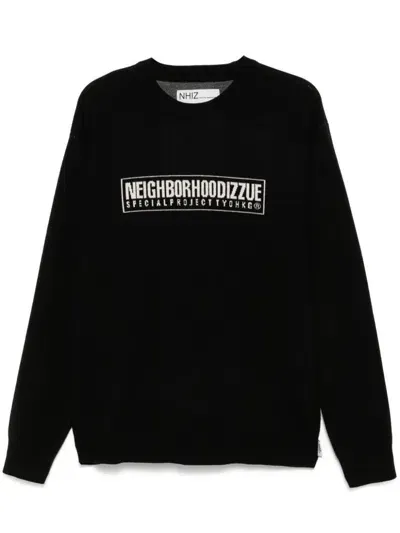 Izzue Logo Print Jumper In Black