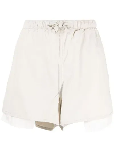 Izzue Oversize-pocket Drawstring Shorts In Neutrals