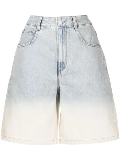 Izzue Straight-leg Denim Shorts In Blue