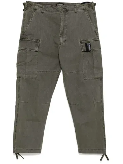 Izzue Twill Cargo Pants In Green