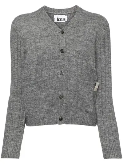 Izzue V-neck Cardigan In Grey