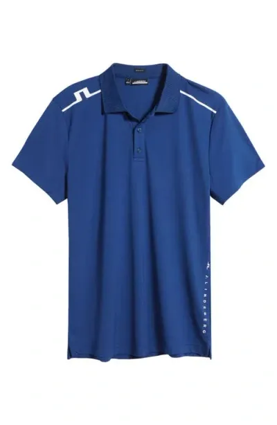 J. Lindeberg Lionel Performance Polo In Estate Blue