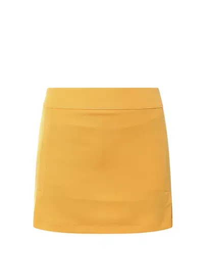 J. Lindeberg Amelie Mini Skirt In Yellow