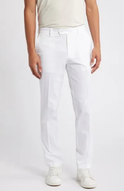 J. Lindeberg Vent Flat Front Performance Golf Pants In White