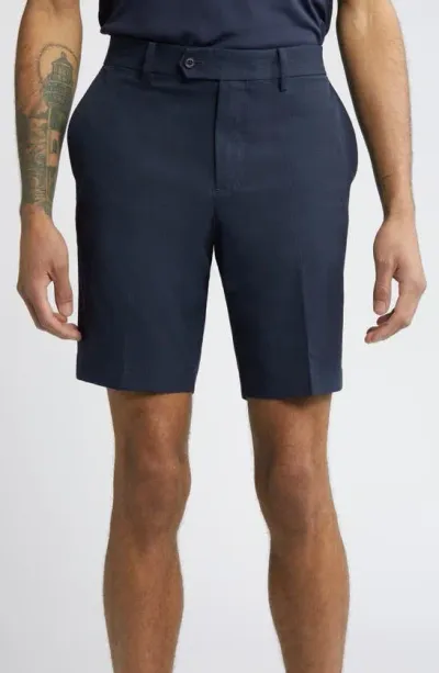 J. Lindeberg Vent Flat Front Performance Golf Shorts In Jl Navy