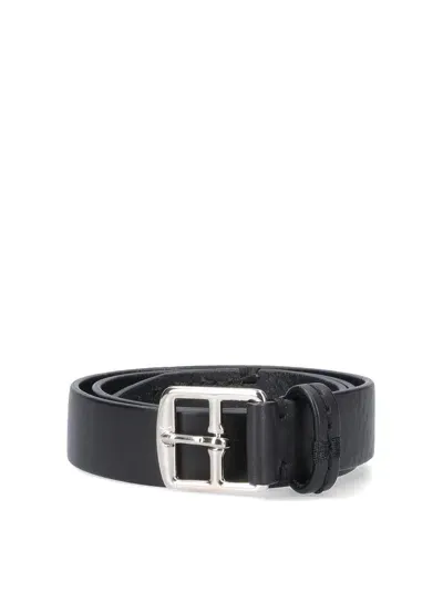 J & M Davidson Leather Belt In Black