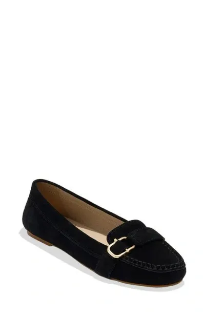 Jack Rogers Hanover Moc Toe Flat In Black