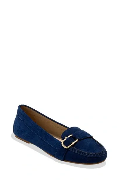 Jack Rogers Hanover Moc Toe Flat In Midnight