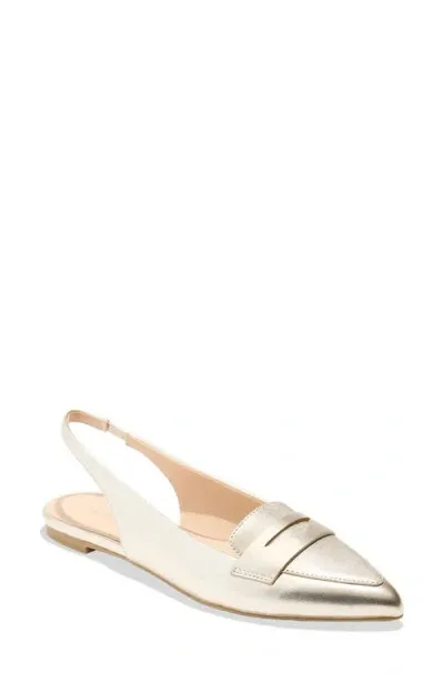 Jack Rogers Pennie Slingback Flat In Platinum