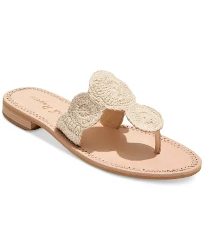 Jack Rogers Women's Jack Crochet Slip-on Flat Sandals In Natural