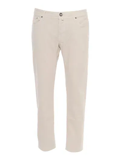 Jacob Cohen Bard Mid-rise Slim-fit Trousers In Neutrals