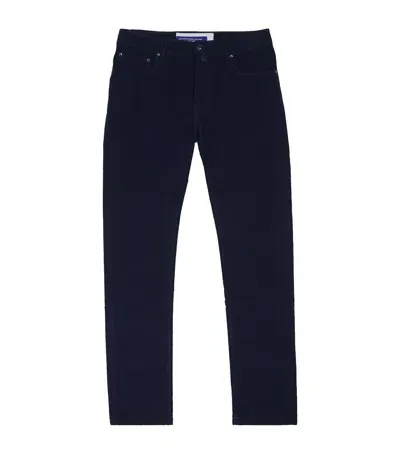 Jacob Cohen Bard Corduroy Trousers In Navy