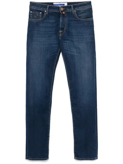 Jacob Cohen Bard Dark Wash Jeans In Blue