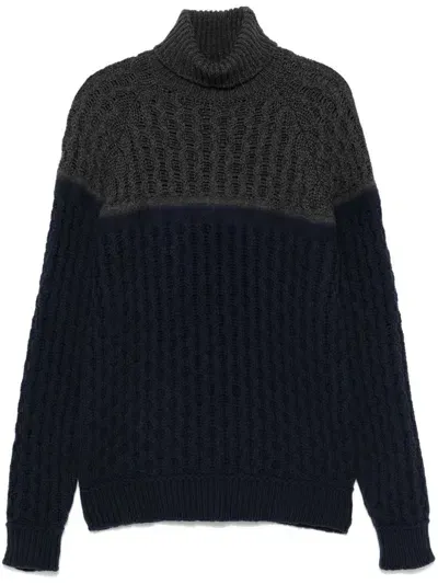 Jacob Cohen Cable-knit Sweater In Blue