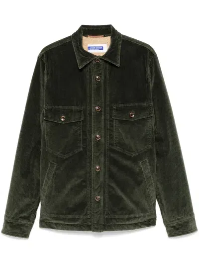 Jacob Cohen Corduroy Shirt Jacket In Green