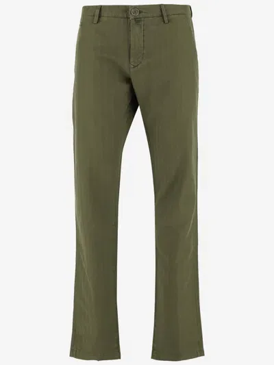 Jacob Cohen Cotton Blend Stretch Pants In Verde Loden