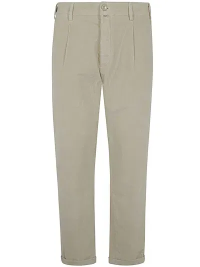 Jacob Cohen Crop Slim Single Pence Henry Pant In White