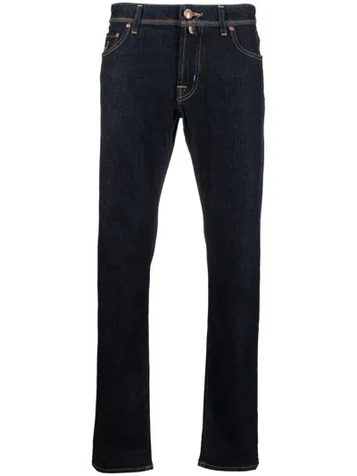 Jacob Cohen Dark-wash Straight-leg Jeans In Blue