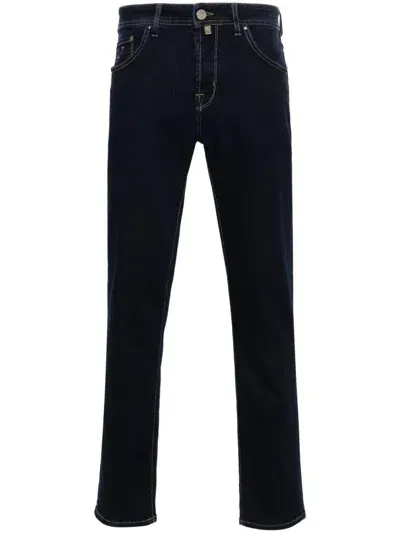 Jacob Cohen Logo-patch Jeans In Blue