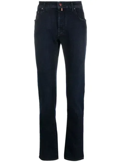 Jacob Cohen Low-rise Straight-leg Jeans In Blue