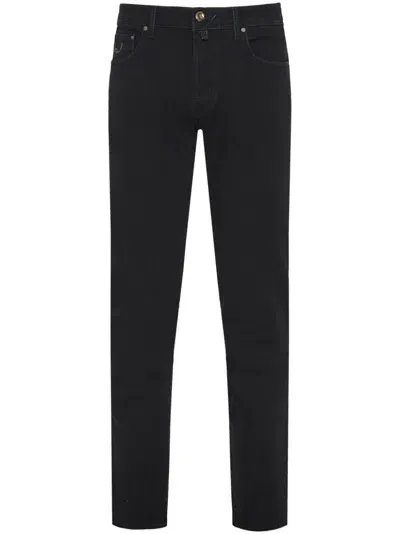 Jacob Cohen Mid-rise Slim-fit Jeans In Black