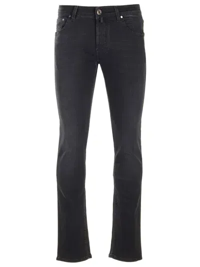 Jacob Cohen Mid-rise Straight-leg Jeans In Black