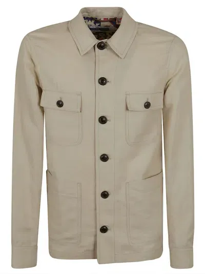 Jacob Cohen Overshirt In Cream Beige