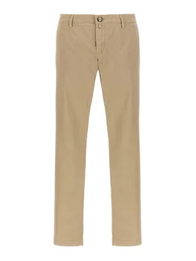 Jacob Cohen Bobby Slim-fit Cotton Chinos In Beige