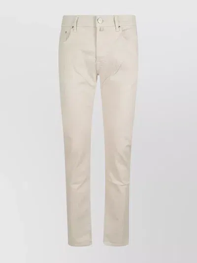 Jacob Cohen Slim Fit Bard 5 Poches Pantalon In Off White