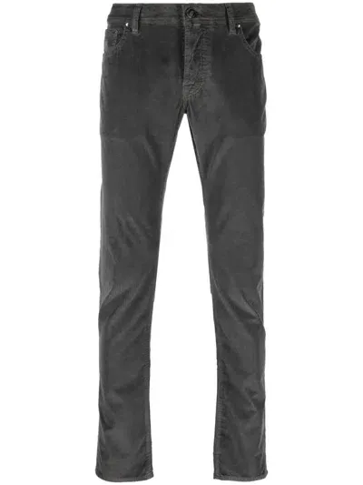 Jacob Cohen Straight-leg Corduroy Trousers In Grey