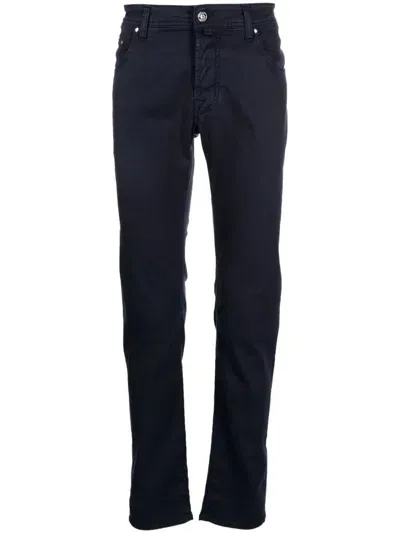 Jacob Cohen Straight-leg Mid-rise Jeans In Blau