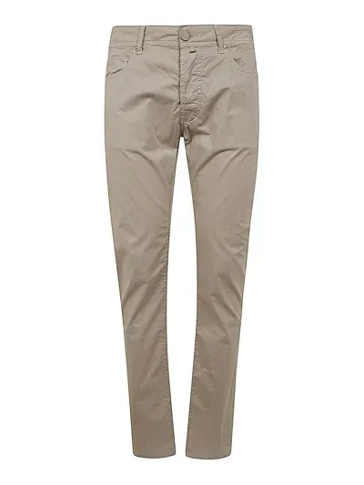 Jacob Cohen Straight Leg Jeans In Brown