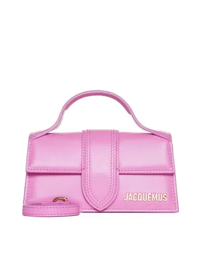 Jacquemus Le Bambino Leather Handbag In Neon Pink