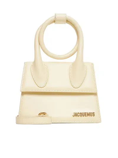 Jacquemus Le Chiquito Noeud Leather Handbag In White