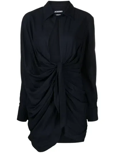 Jacquemus Bahia Sash Dress In Black