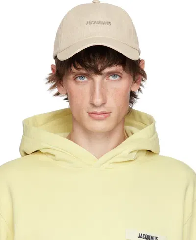 Jacquemus Beige La Casa 'la Casquette Gadjo' Cap In 140 Light Greige