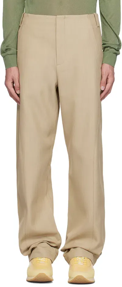 Jacquemus Beige La Casa 'le Pantalon Scala' Trousers In 150 Beige