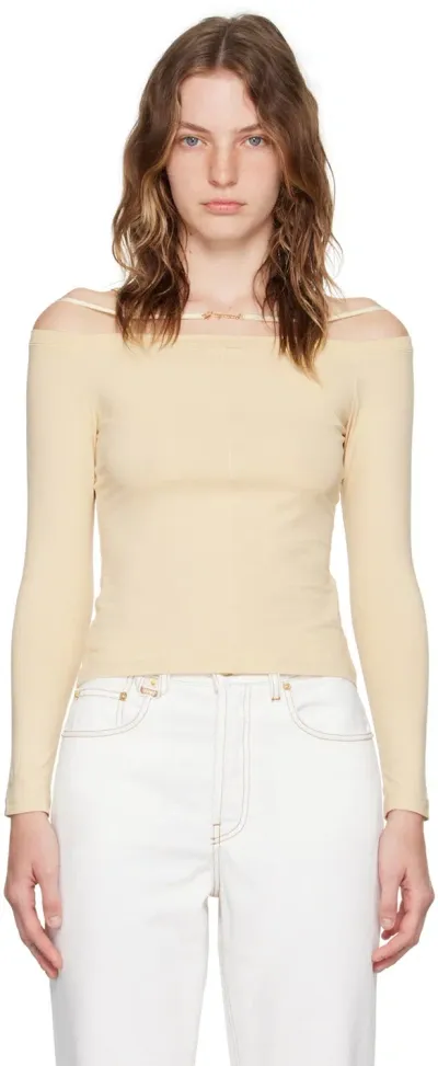 Jacquemus Beige 'le T-shirt Sierra' Long Sleeve T-shirt In 115 Light Ivory