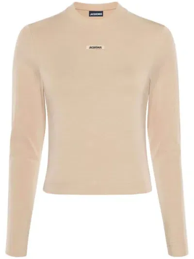 Jacquemus Le Gros Grain T-shirt In Beige