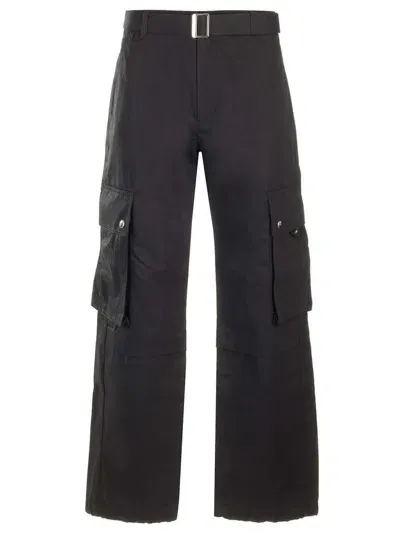 Jacquemus Belted Cargo Pants In Black