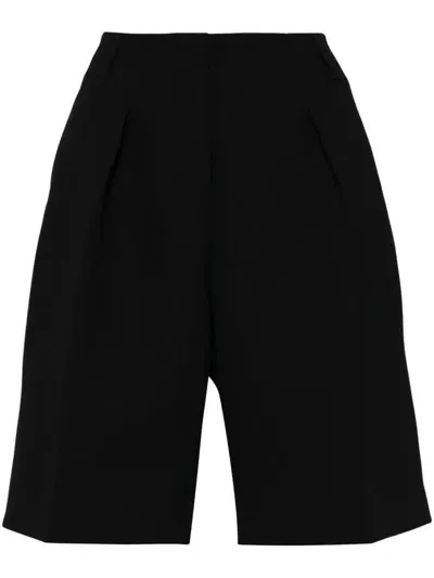 Jacquemus Ovalo Curved Bermudas In Black