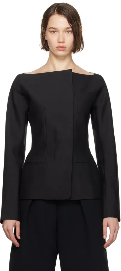 Jacquemus La Veste Spalla Wool Blend Jacket In Black